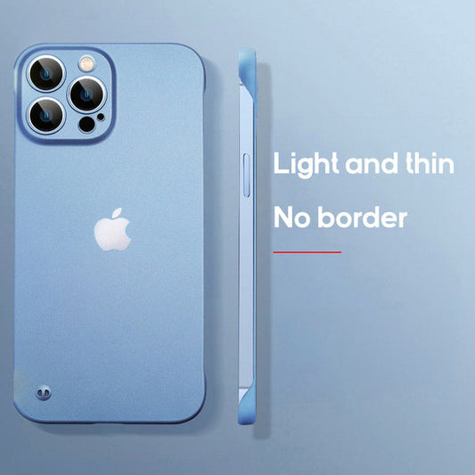 Ultra-thin frosted borderless case for iPhone