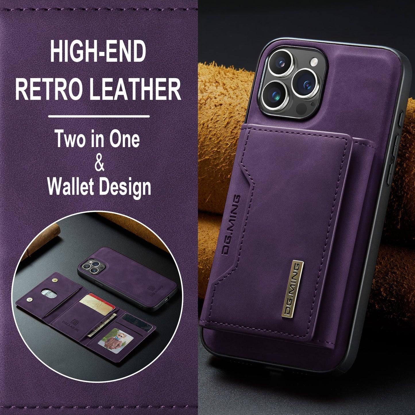 Luxury Leather Wallet Cover with Card Holder