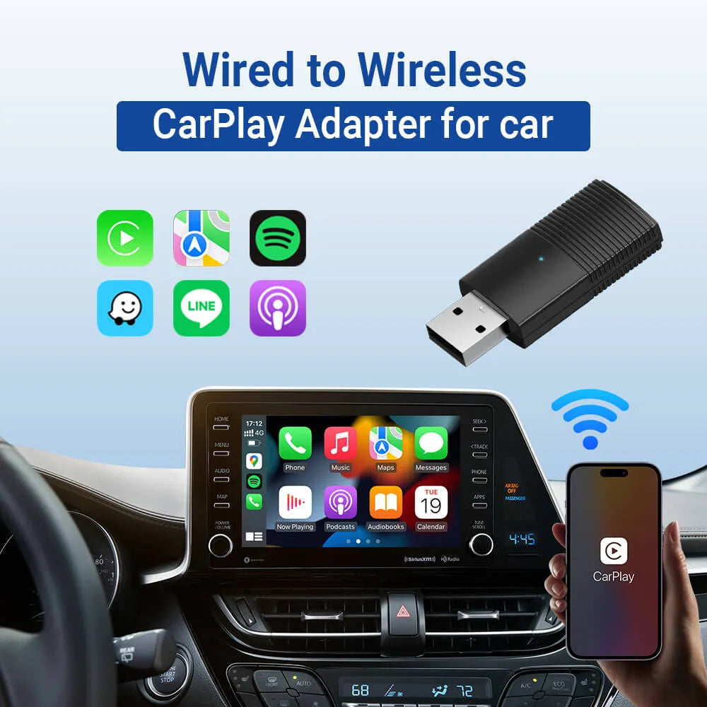 Wireless CarPlay/Android Auto Adapter 2.0 - Mini 360° Upgrade