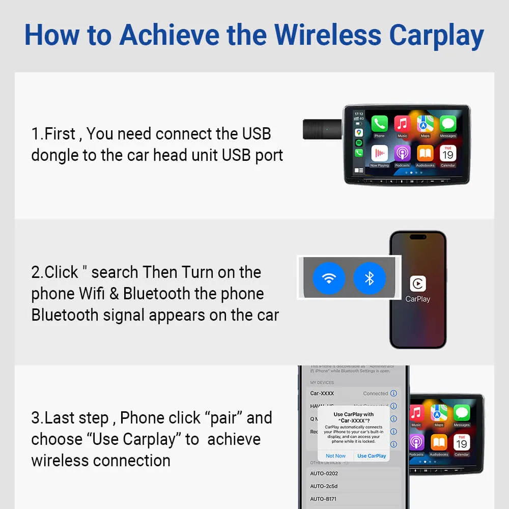 Wireless CarPlay/Android Auto Adapter 2.0 - Mini 360° Upgrade