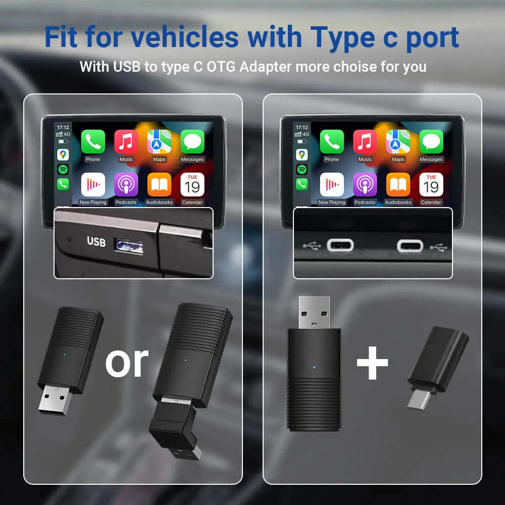 Wireless CarPlay/Android Auto Adapter 2.0 - Mini 360° Upgrade