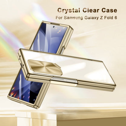 CrystalZ Fold 6 Clear Camera Cover Kickstand Case