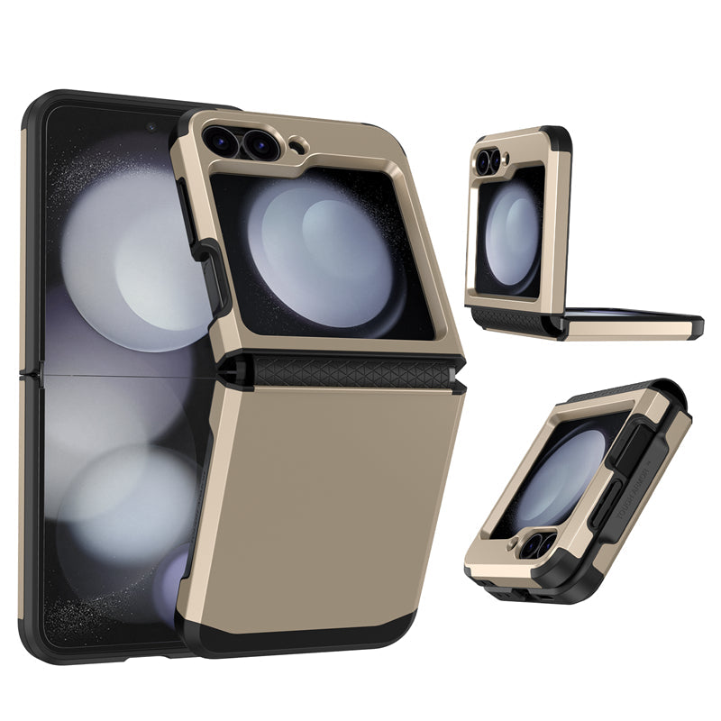 VelvetGuard Z Flip – Soft-Touch Hinge Protection Case with Shockproof Defense