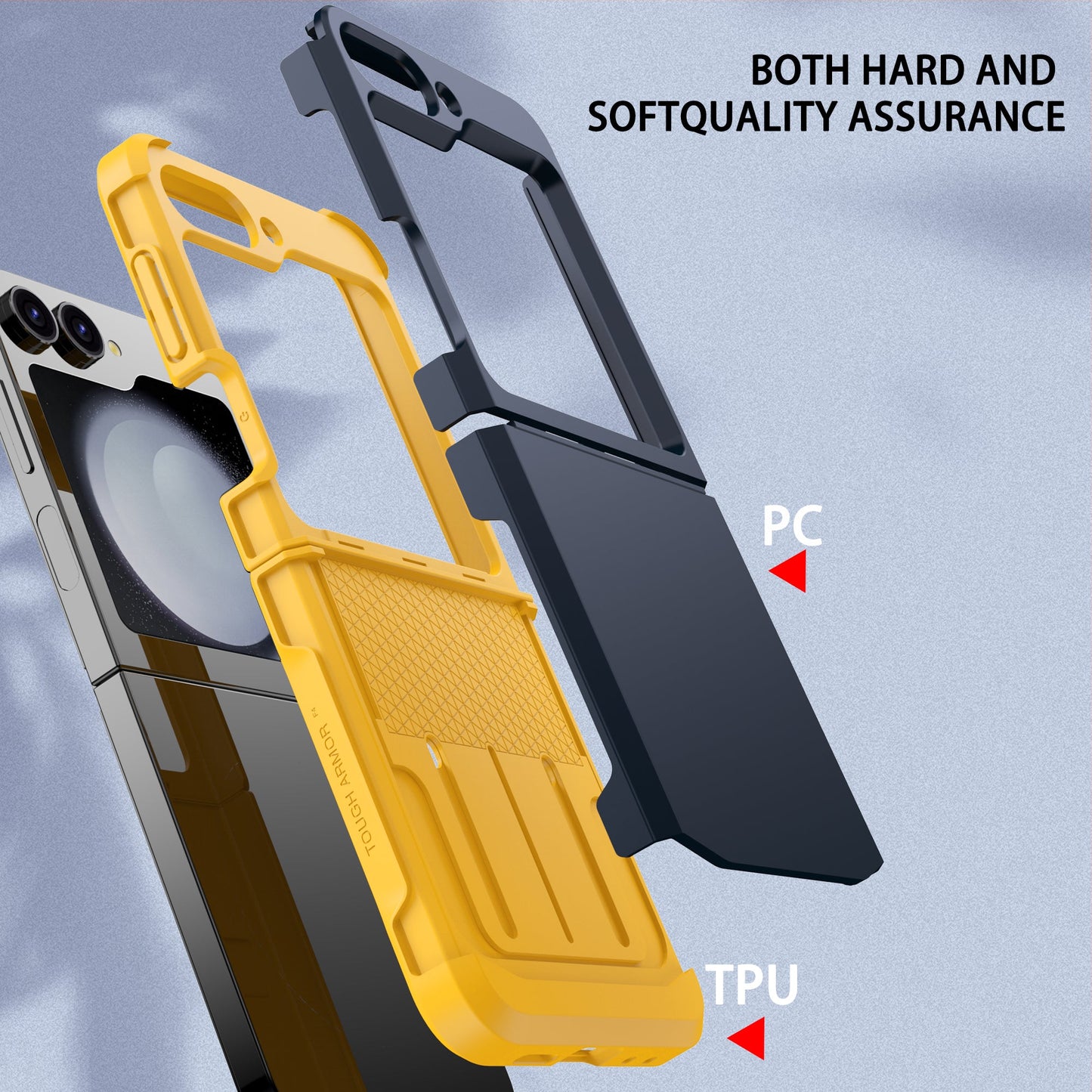 VelvetGuard Z Flip – Soft-Touch Hinge Protection Case with Shockproof Defense