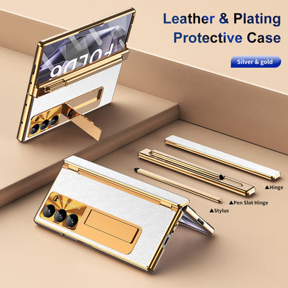 Leather S Pen Z Fold 6, 5, 4 Bracket Case