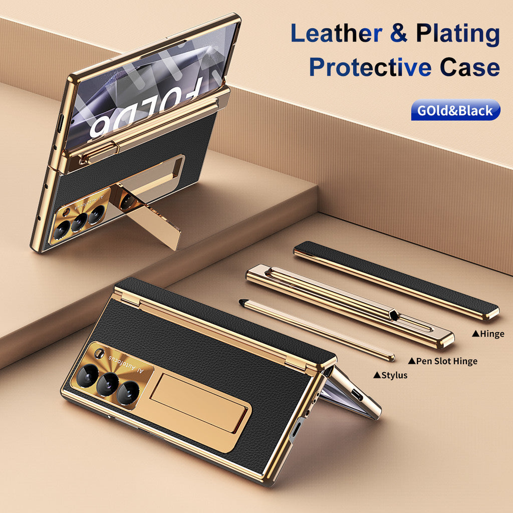 EliteGuard Z Fold 6, 5, 4 Luxe Leather Case