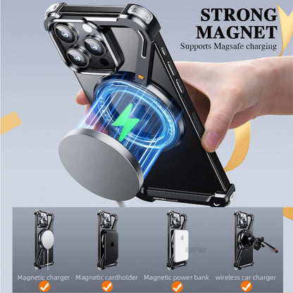 AeroShield Z Stand  Magnetic 360° Rotating Frame & Shockproof iPhone Case