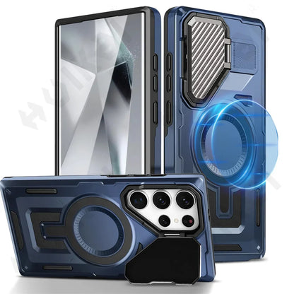 TitanStand S25 Ultra – Magnetic Rugged Case with Metal Camera Stand