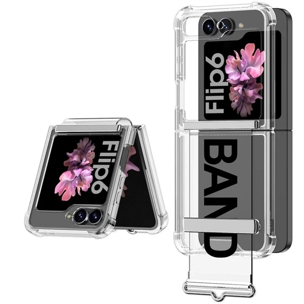 Air Z Flip 6, 5, 4 Transparent Wrist Strap Case