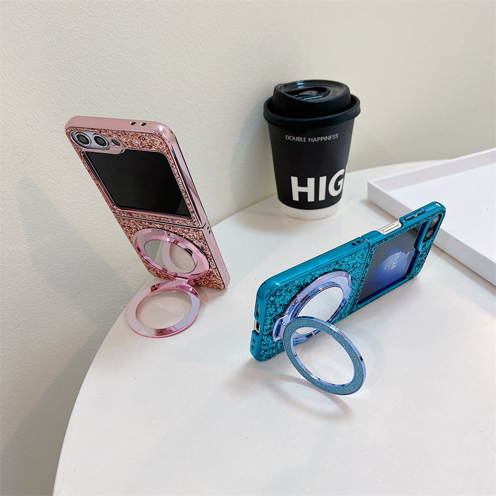 Glitter Diamond Case Flip 6, 5, 4  with MagSafe Kickstand