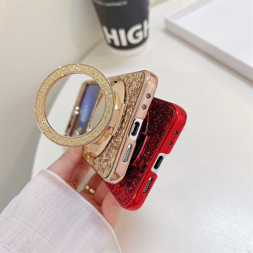 Glitter Diamond Case Flip 6, 5, 4  with MagSafe Kickstand