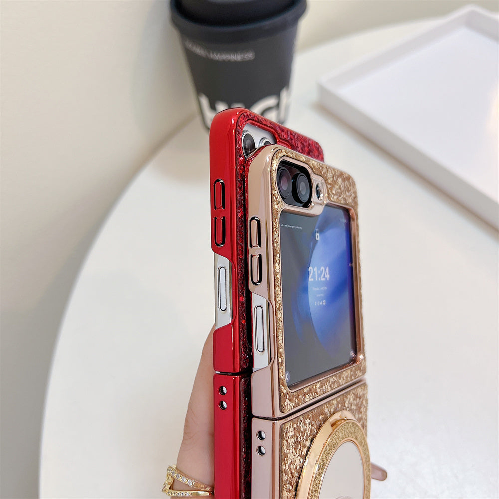 Glitter Diamond Case Flip 6, 5, 4  with MagSafe Kickstand