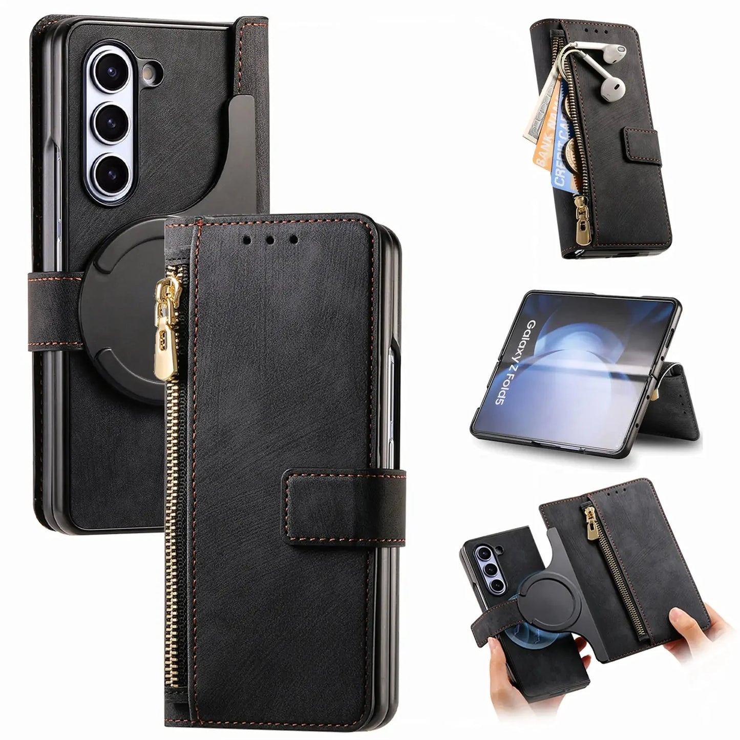 Luxury Leather  Z Fold 6, 5, 4 Wallet Case