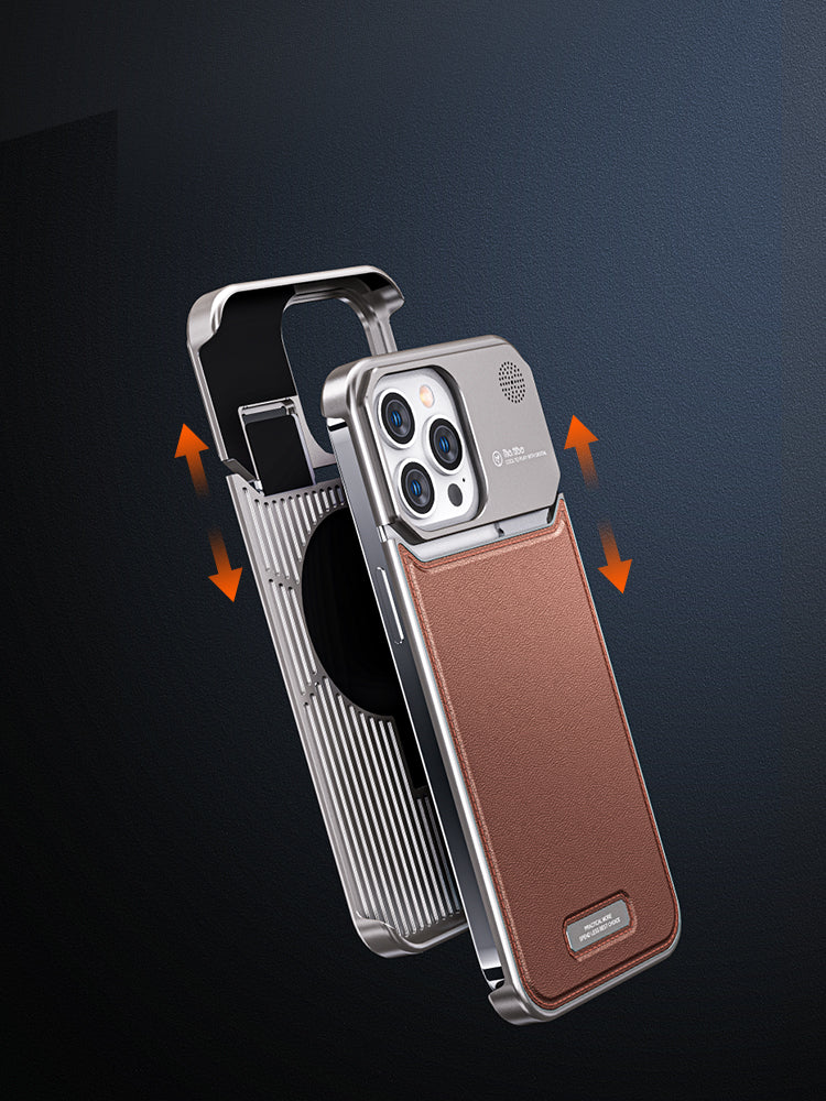 Cool Leather  iPhone 16, 15, 14 Magnetic & Heat Dissipating Case