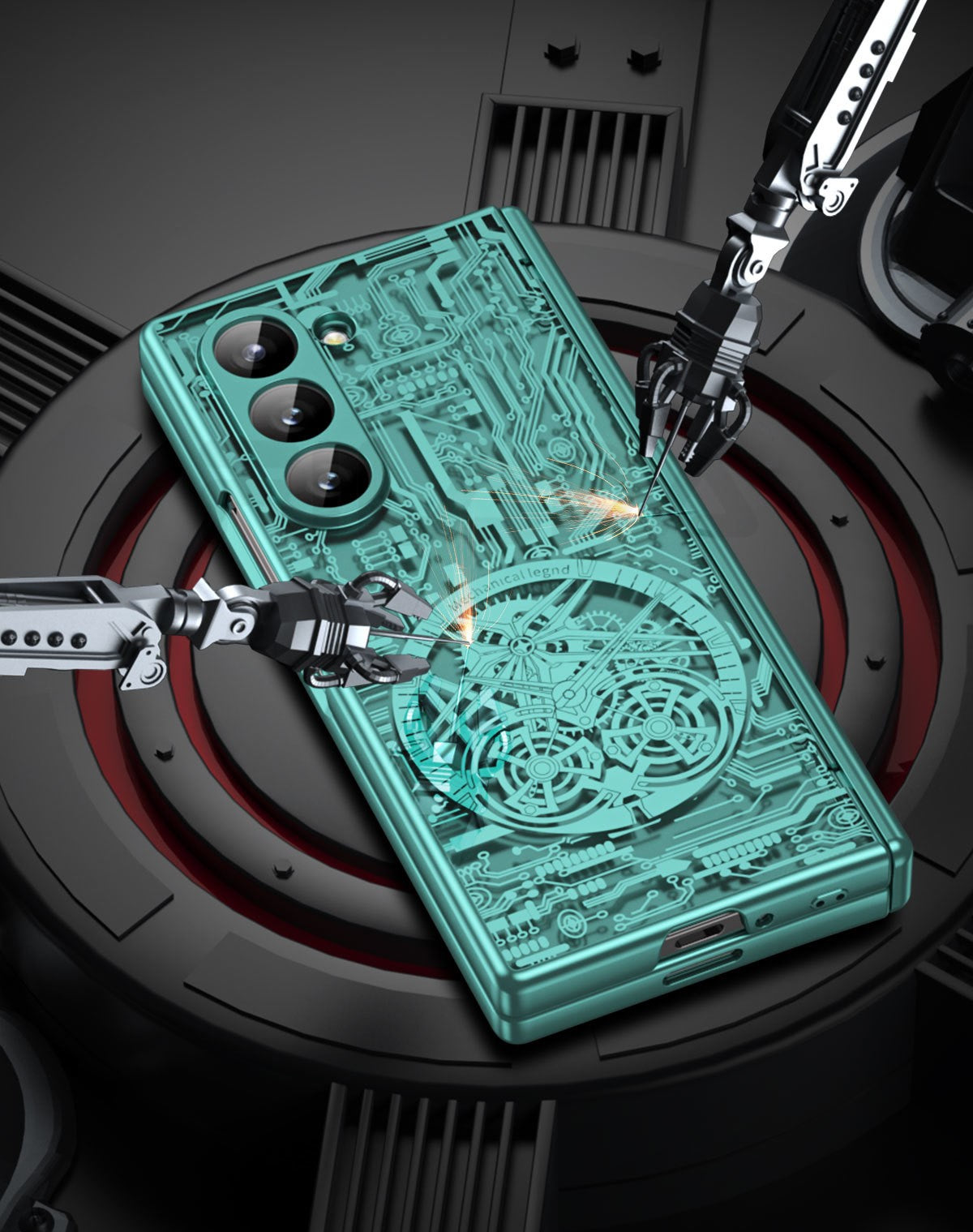 Mecha Z Fold 6, 5, 4, 3 Electroplated Hinge Case