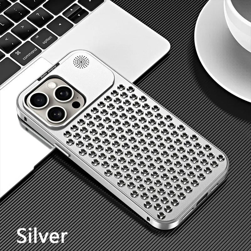 Metal iPhone 14-16 Pro Max Fragrance & Cooling Design Case