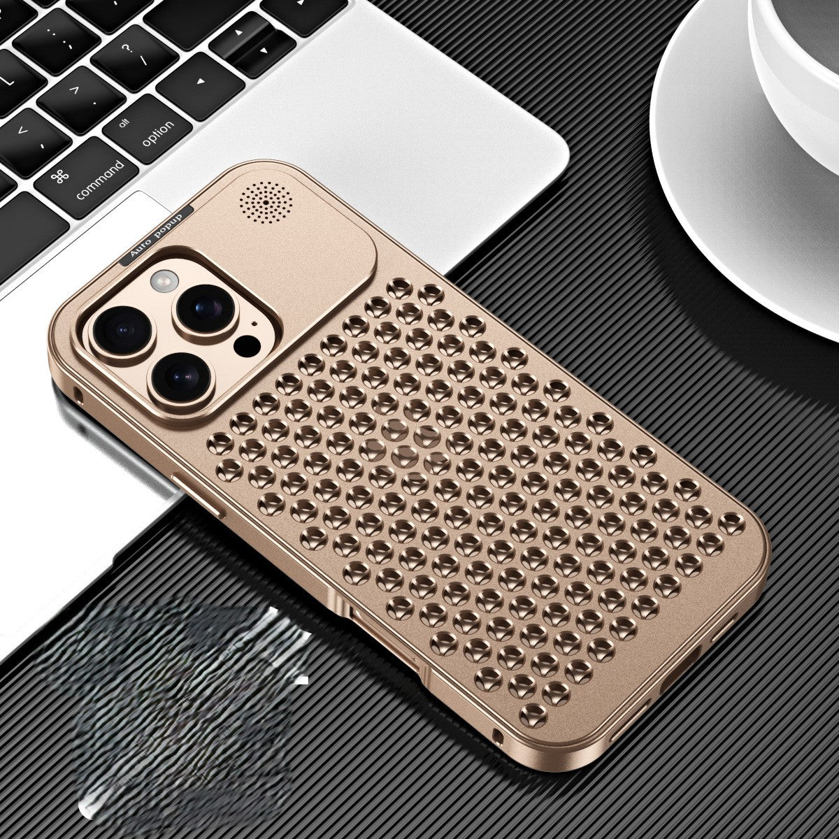 Metal iPhone 14-16 Pro Max Fragrance & Cooling Design Case