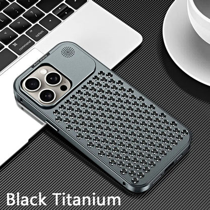 Metal iPhone 14-16 Pro Max Fragrance & Cooling Design Case