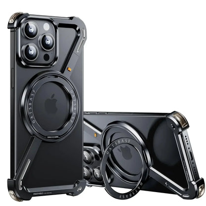 AeroShield Z Stand  Magnetic 360° Rotating Frame & Shockproof iPhone Case