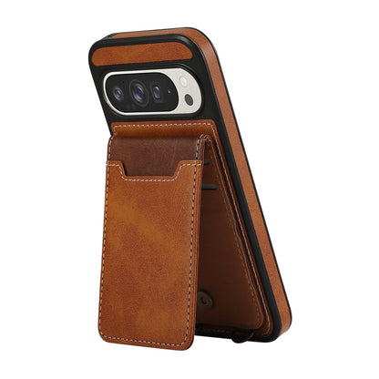 Leather Card Holder Pixel 9, 8  Case with Kickstand & Lanyard