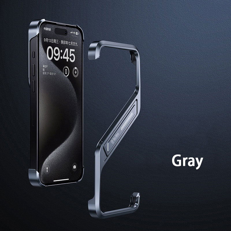 SlimKick Metal Frameless Design & Multi-Angle Stand Case for iPhone