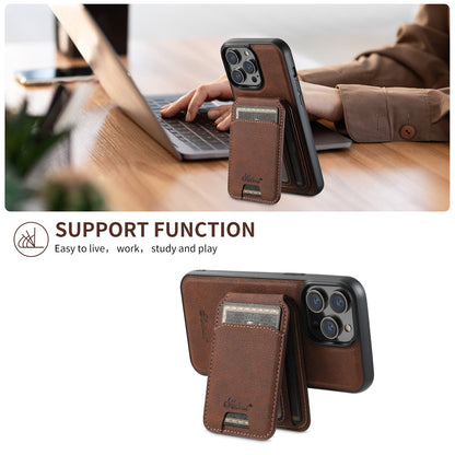 Leather iPhone 16-14 Pro - Detachable Wallet & Camera Protection Case