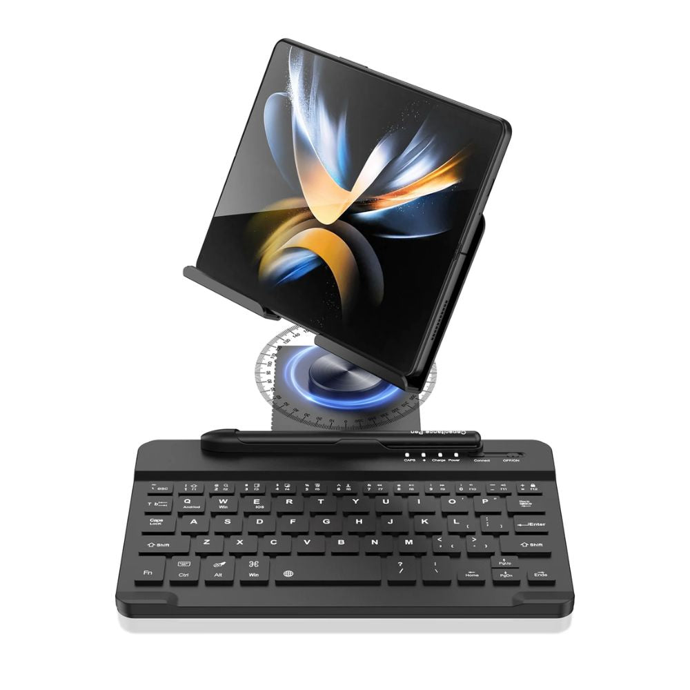 Desk Z Fold Wireless Keyboard, 360° Stand, Mouse, Pen Set