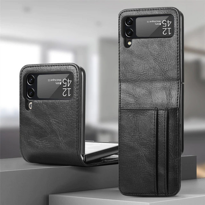 Rugged Leather Wallet Case - Z Flip series