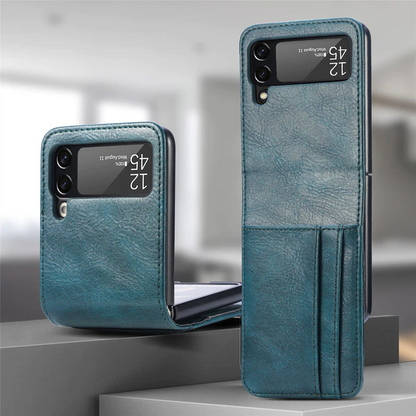 Rugged Leather Wallet Case - Z Flip series