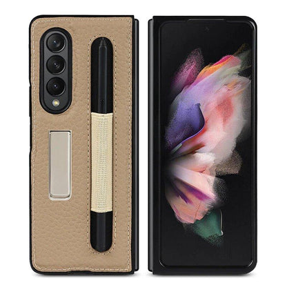 Leather Kickstand Case (Pen slot) - Z Fold