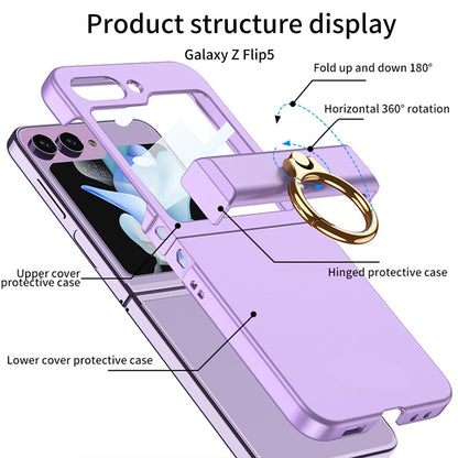 Ultra-thin Matte Case with Ring Bracket & Screen Protective - Z Flip 5