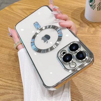 Magsafe Magnetic Clear Camera Lens Protector Case for iPhone 15 Series