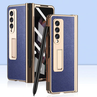 Leather Kickstand Case II (Pen slot) - Z Fold 3