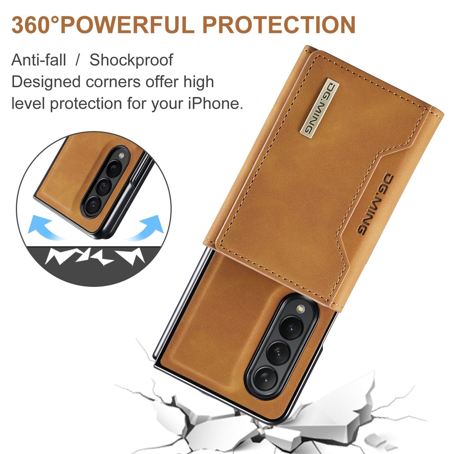 2-In-1 Magnetic Leather Wallet Case - Z Fold 5