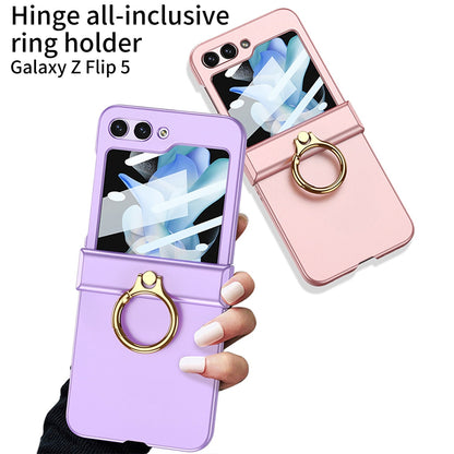 Ultra-thin Matte Case with Ring Bracket & Screen Protective - Z Flip 5